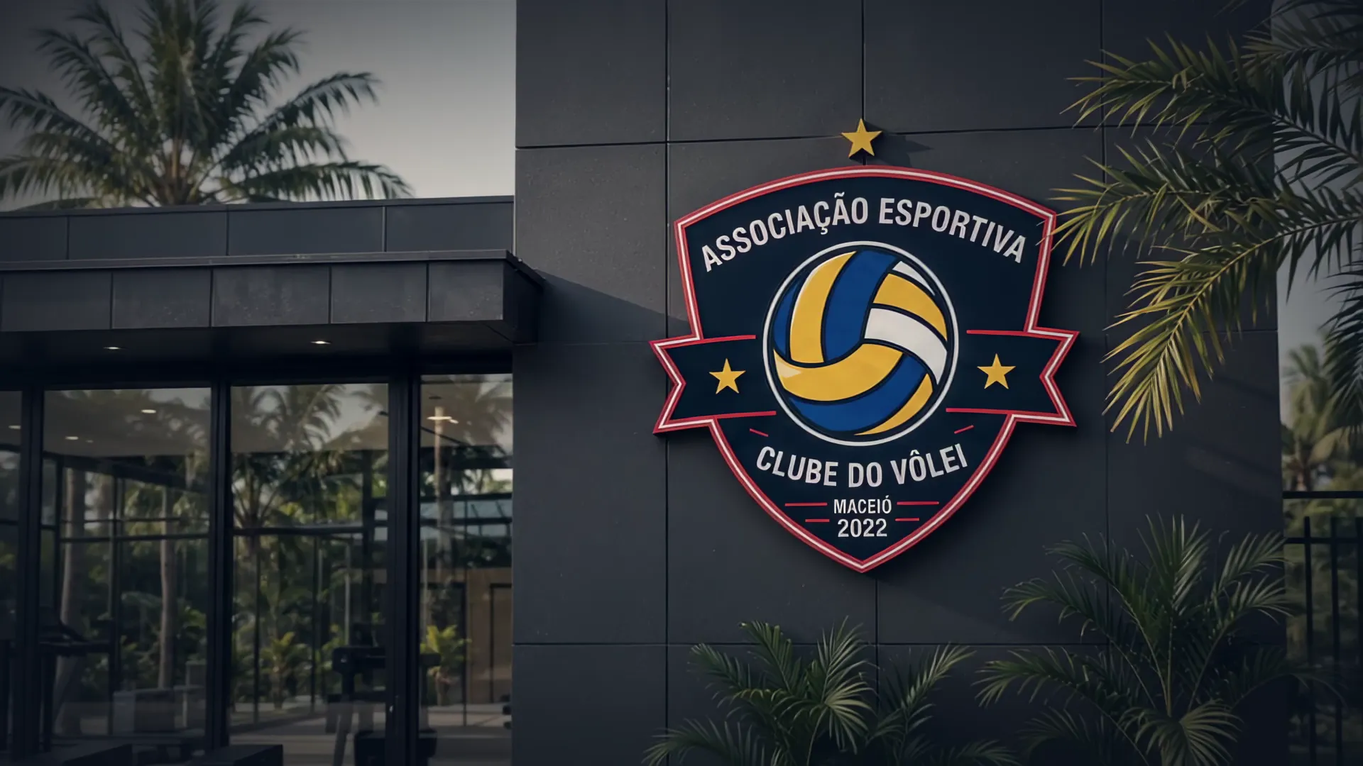 Portaria do complexo do Clube do Vôlei em Maceió